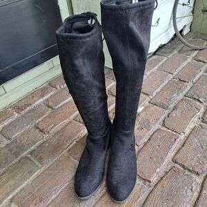 Unisa Black Suede Over the Knee Boots Womens Size 9.5 B2